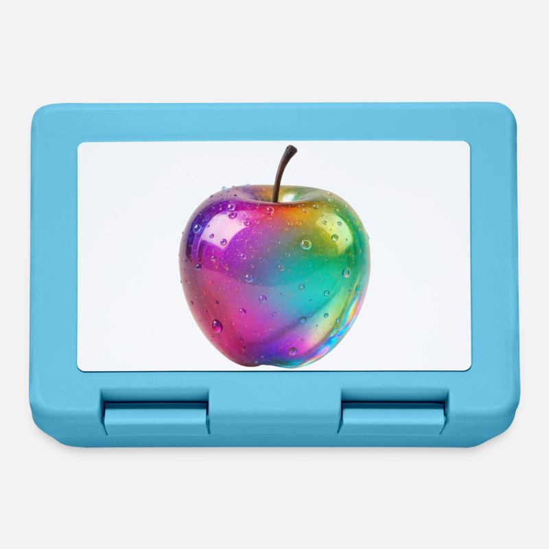 Conception esthétique de la pomme arc-en-ciel - Boîte à goûter - bleu saphir