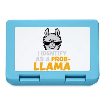 I Identify As A Probllama Cool Lama Problem Spruch - Lunchbox - sapphire blue - Front