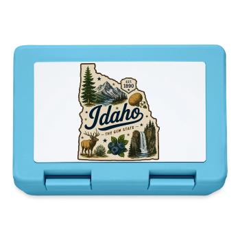 Idaho The Gem State Vintage Travel Aufkleber - Brotdose - Saphirblau - Vorne