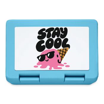 Stay Cool – Eiscreme mit Sonnenbrille - Brotdose - Saphirblau - Vorne