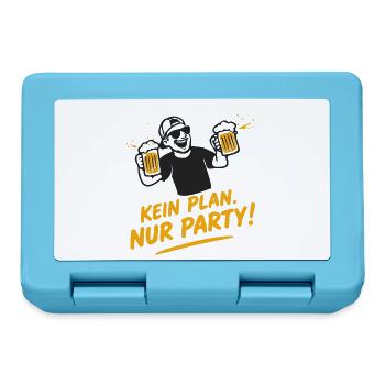 Kein Plan, Nur Party - Bierlaune - Brotdose - Saphirblau - Vorne