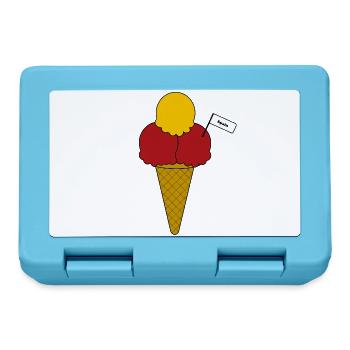 Spain Flag Eis cream Eiscreme - Brotdose - Saphirblau - Vorne