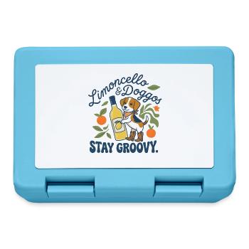 Lustiger Limoncello Stay Groovy Hund - Brotdose - Saphirblau - Vorne