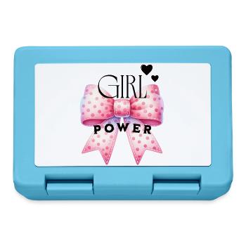 Girl Power - Schleife - Brotdose - Saphirblau - Vorne