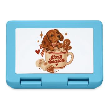 Cozy Season Dachshund - Brotdose - Saphirblau - Vorne