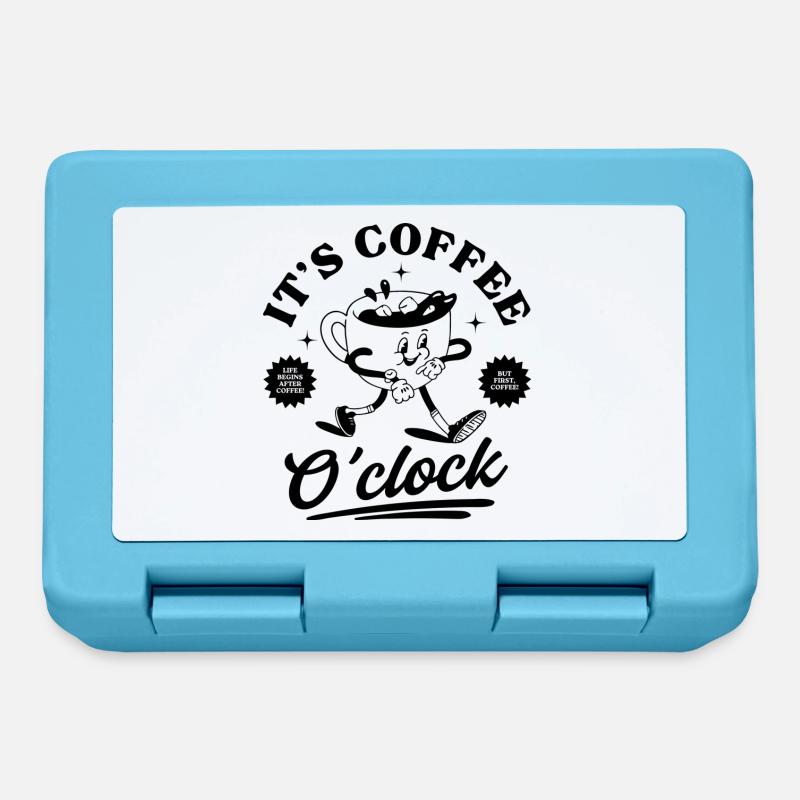 C’est l’heure du café - Boîte à goûter - bleu saphir