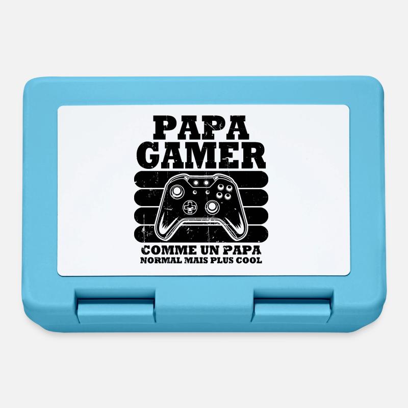 Papa gamer comme un papa normal - Boîte à goûter - bleu saphir
