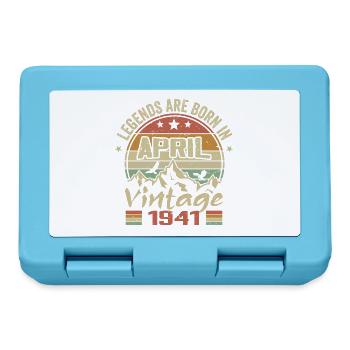 Born April 1941 Vintage - April 1941 Gift - Lunchbox - sapphire blue - Front