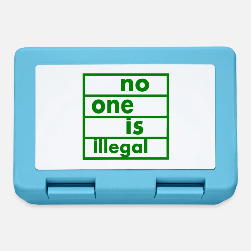 No one is illegal - Brotdose - Saphirblau