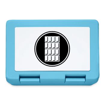 Symbole d’icône en chocolat - Boîte à goûter - bleu saphir - Devant