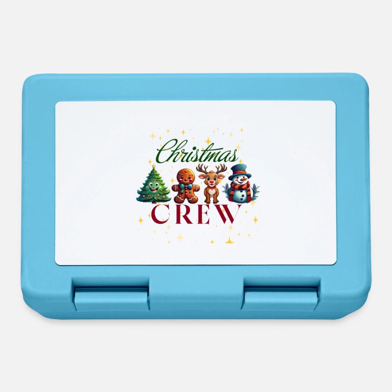 Motifs de l’équipage de Noël - Boîte à goûter - bleu saphir