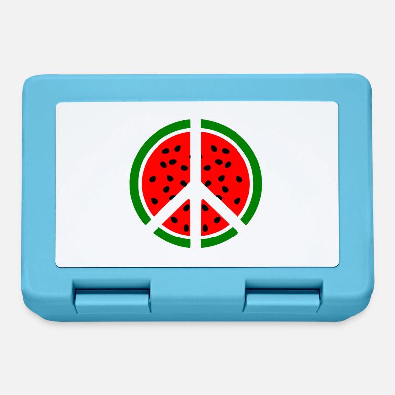 Wassermelone melone peacezeichen - Brotdose - Saphirblau