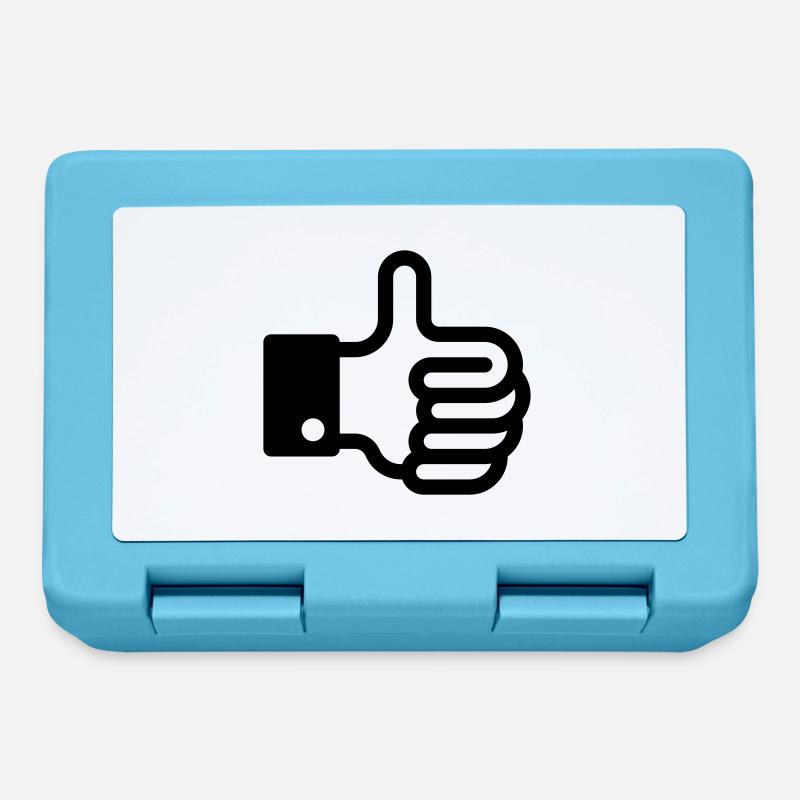 Daumen hoch / Thumb up - Brotdose - Saphirblau
