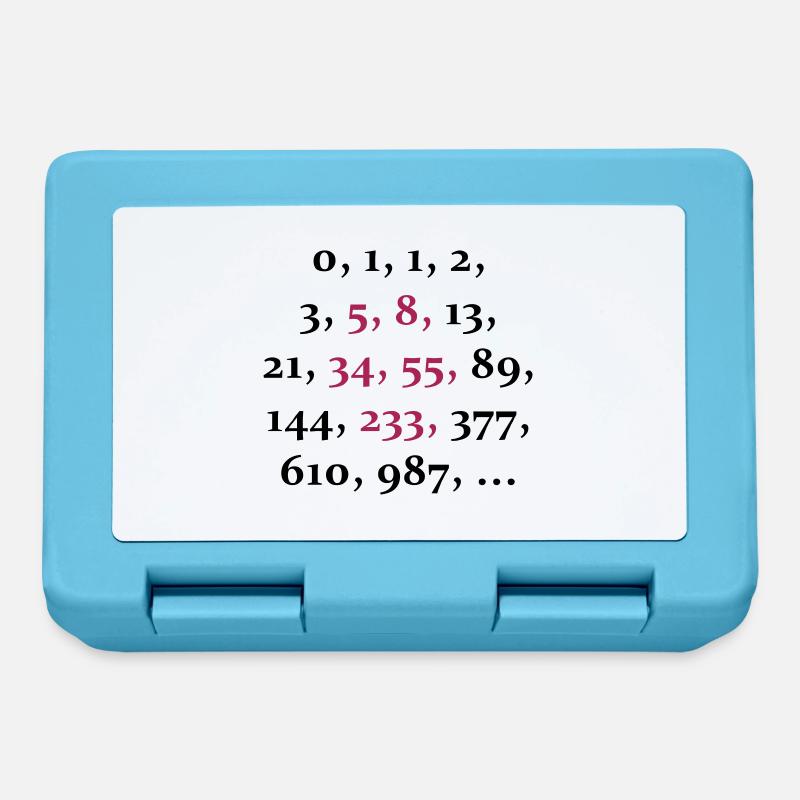 fibonacci sequence (2c) - Brotdose - Saphirblau