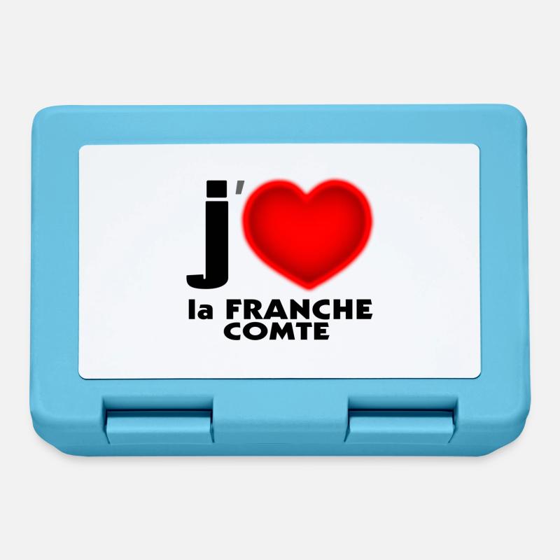J'aime la Franche Comte - Boîte à goûter - bleu saphir