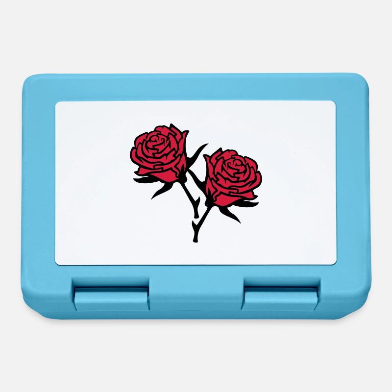 roses4 - Boîte à goûter - bleu saphir
