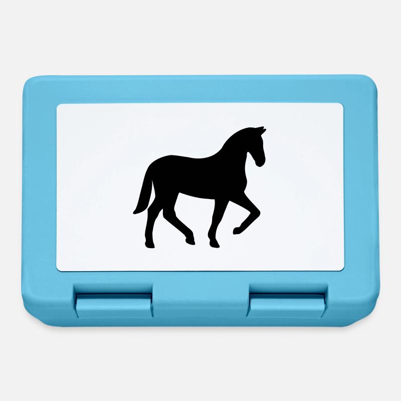 cheval - Boîte à goûter - bleu saphir