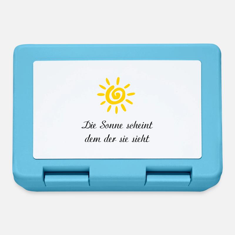 die sonne scheint dem der sie sieht Spruch - Brotdose - Saphirblau