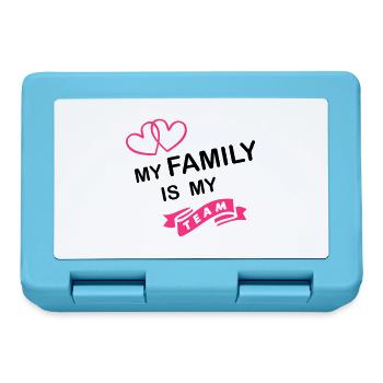 my family my team - Brotdose - Saphirblau - Vorne