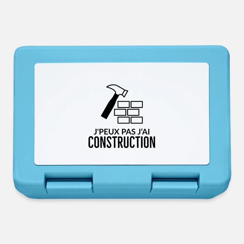 Construction - Boîte à goûter - bleu saphir