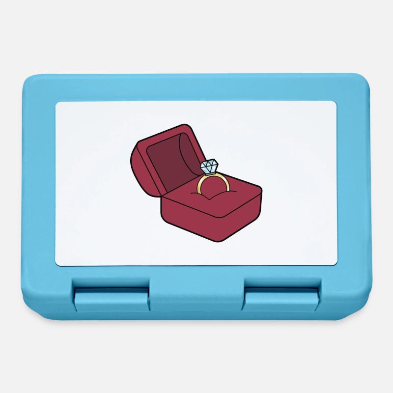 Wedding ring marriage proposal - Lunchbox - sapphire blue
