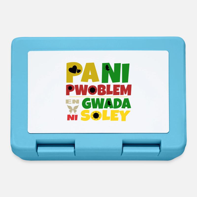 Pani pwoblem en Gwada ni soley - Boîte à goûter - bleu saphir