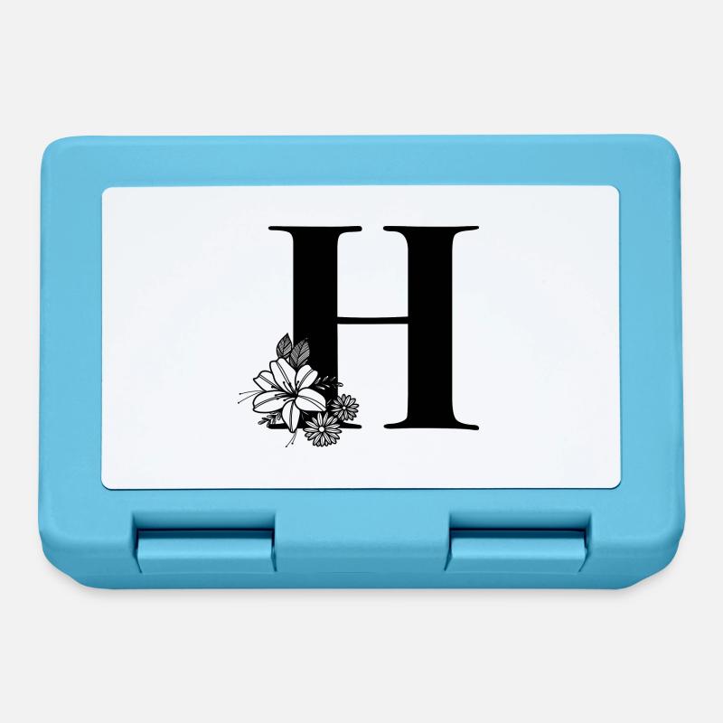 Letter H - Lunchbox - sapphire blue
