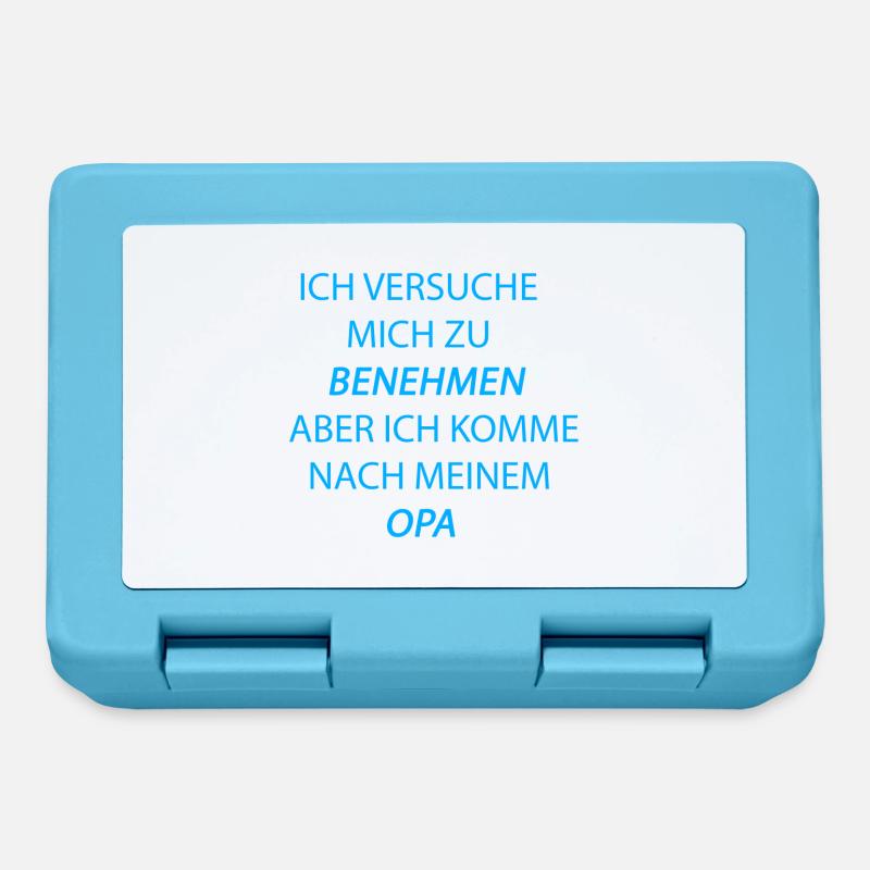 benehmen opa hellblau - Brotdose - Saphirblau