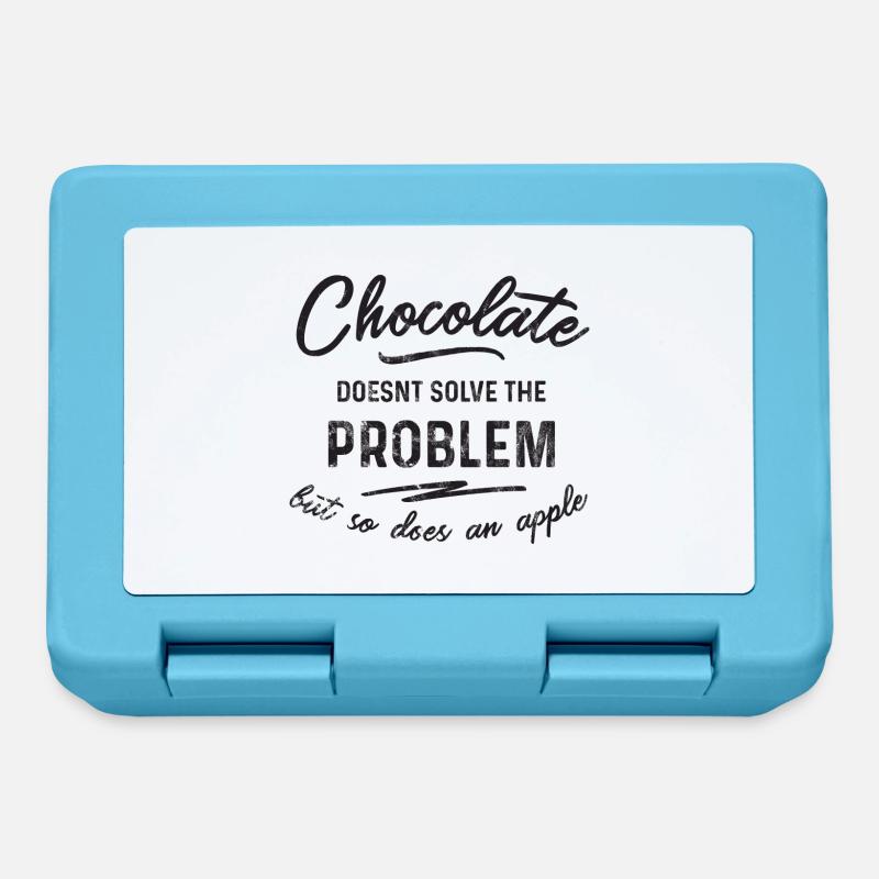 Le chocolat ne résout pas le problème - Boîte à goûter - bleu saphir