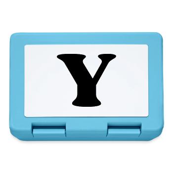 Letter y - Lunchbox - sapphire blue - Front