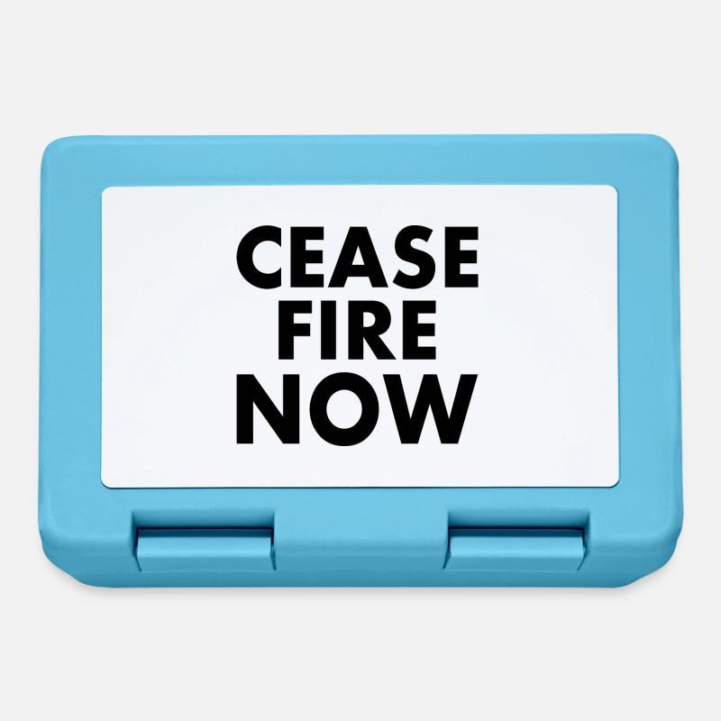 Ceasefire now - Brotdose - Saphirblau