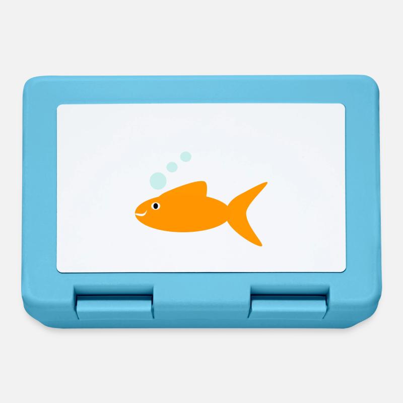 Soyez un poisson rouge - Boîte à goûter - bleu saphir
