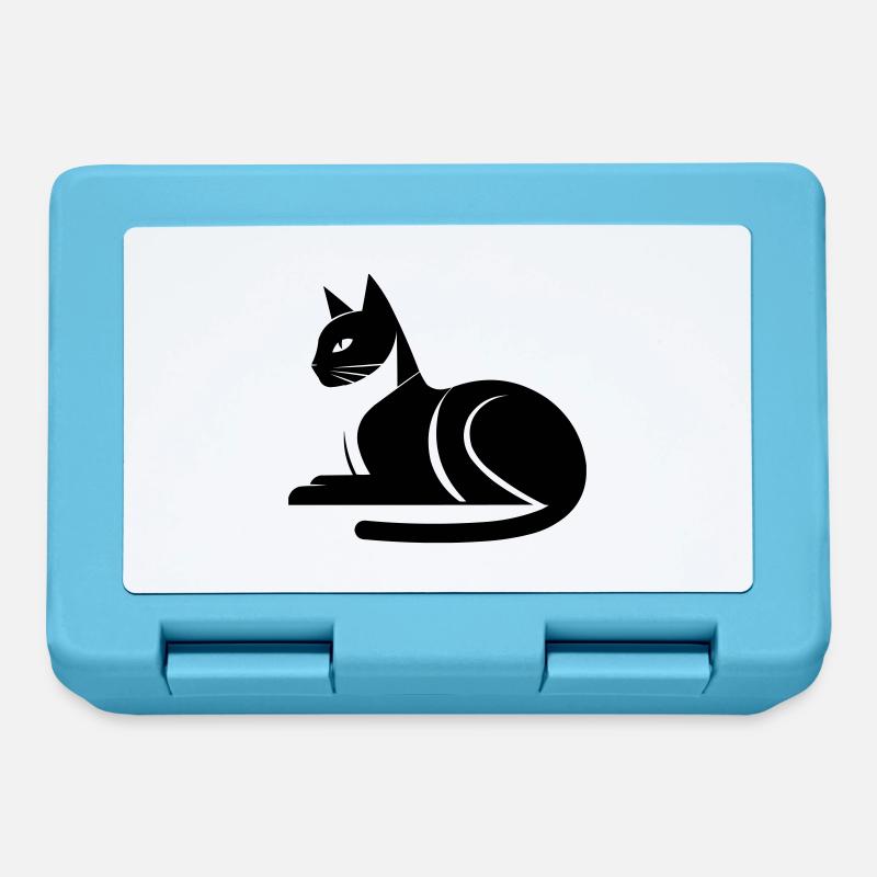 Chat - Boîte à goûter - bleu saphir