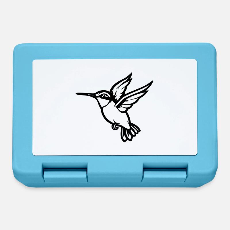 kolibri vogel - Brotdose - Saphirblau