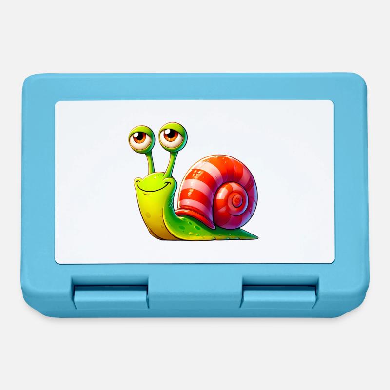 Escargot - Boîte à goûter - bleu saphir