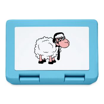 mouton lunettes de soleil cravate musique DJ casque Fun - Boîte à goûter - bleu saphir - Devant