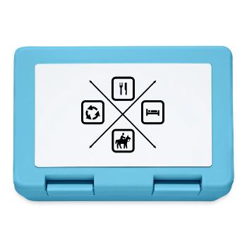 The life cycle of a rider, rider, riding - Lunchbox - sapphire blue - Front