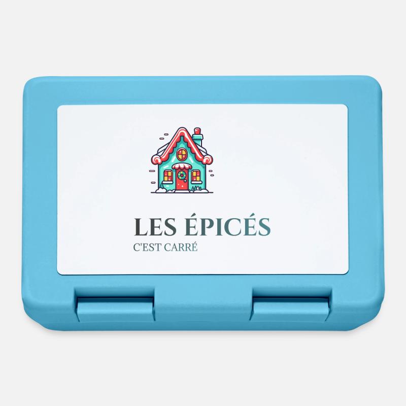 logo transparent Les Épicés c'est carré - Boîte à goûter - bleu saphir