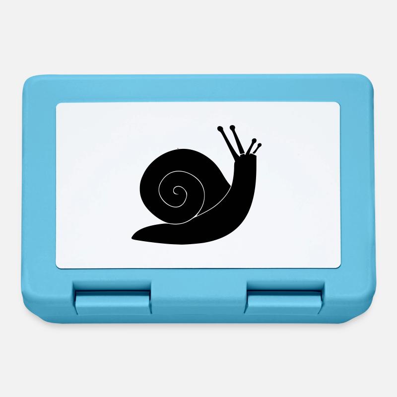 schnecke - Brotdose - Saphirblau