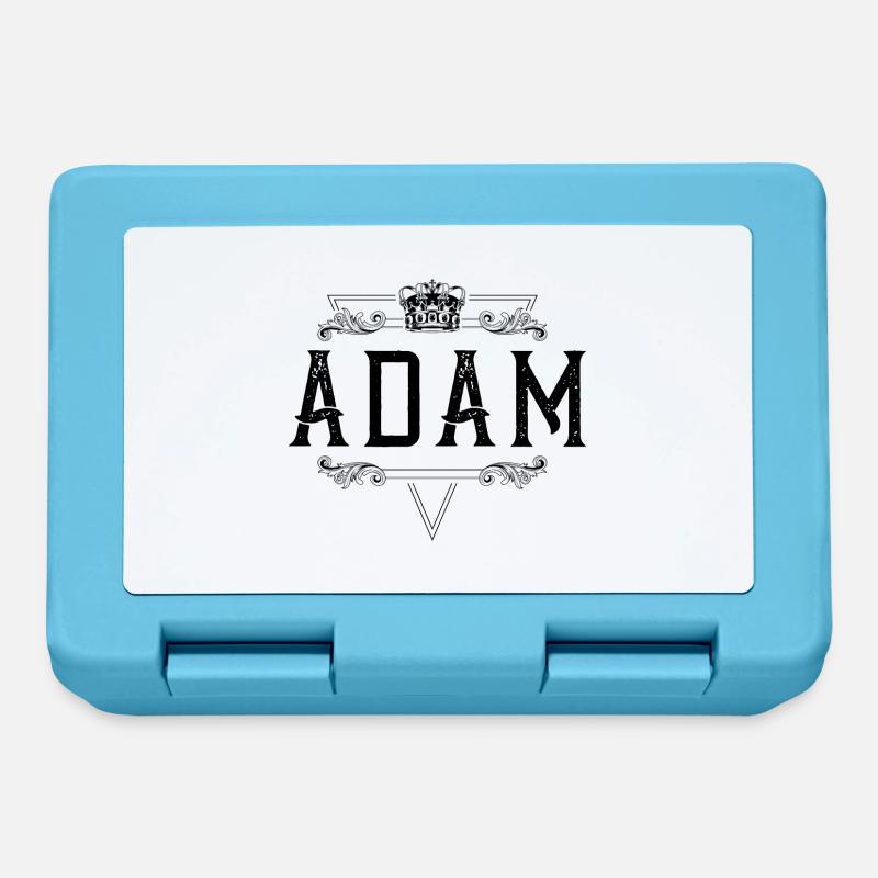 Adam Name - Lunchbox - sapphire blue