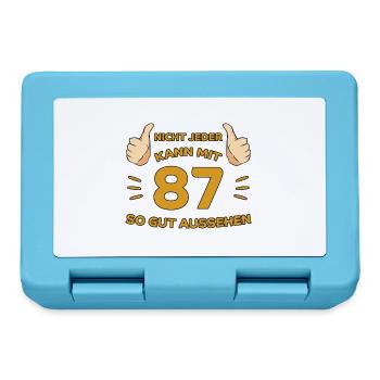 87. Geburtstag Geschenk 87 Jahre Jahrgang Geschenk - Brotdose - Saphirblau - Vorne