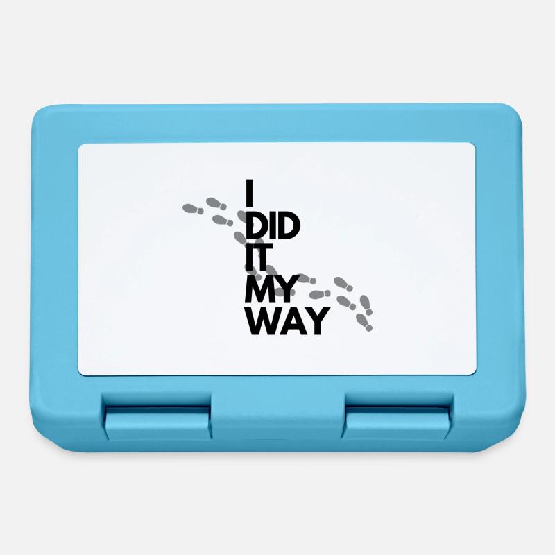 I did it my Way Footprints - Lunchbox - sapphire blue