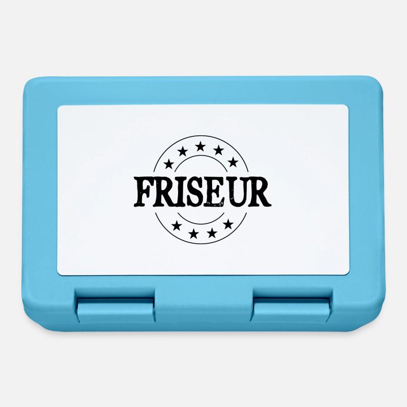 Friseur Beruf - Brotdose - Saphirblau
