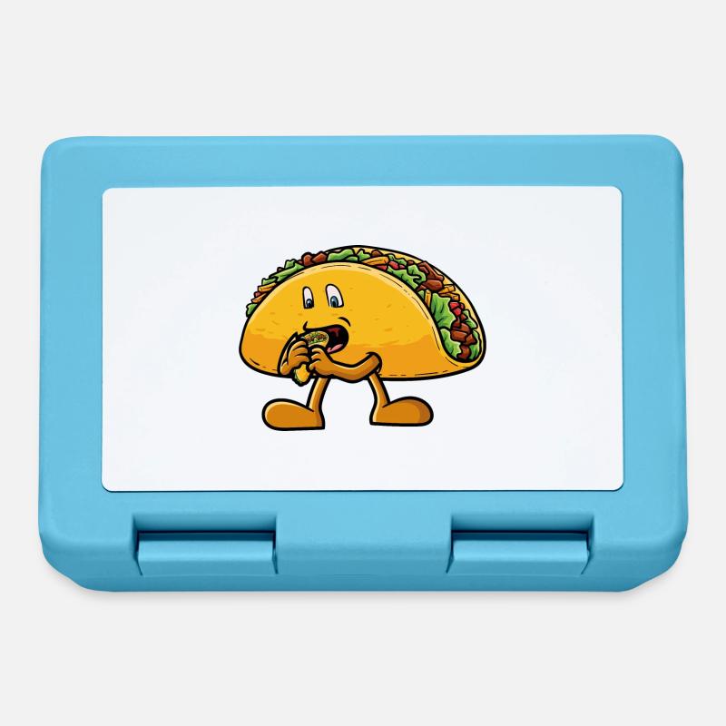 Taco isst einen Taco - Brotdose - Saphirblau