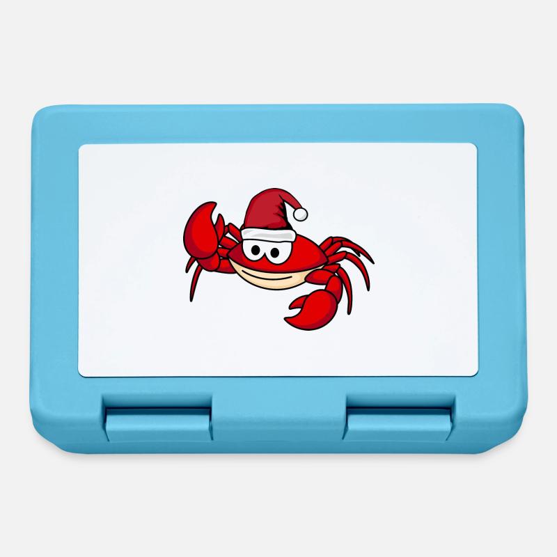 Crab Comic Christmas - Boîte à goûter - bleu saphir
