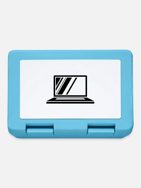 Laptop Symbol - Brotdose - Saphirblau
