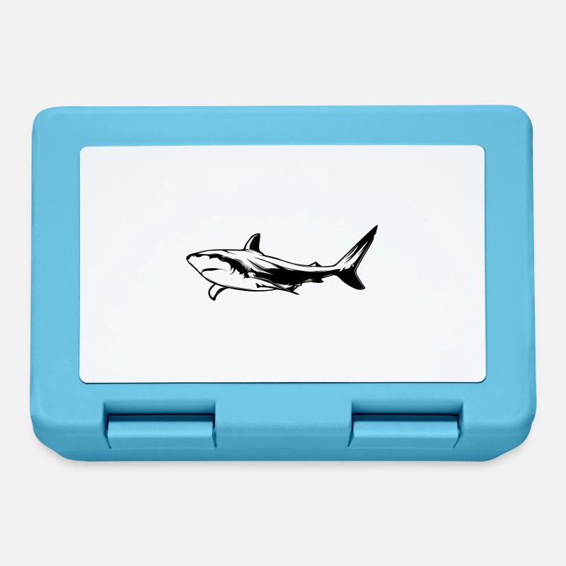 Silhouette d’animal de requin - Boîte à goûter - bleu saphir