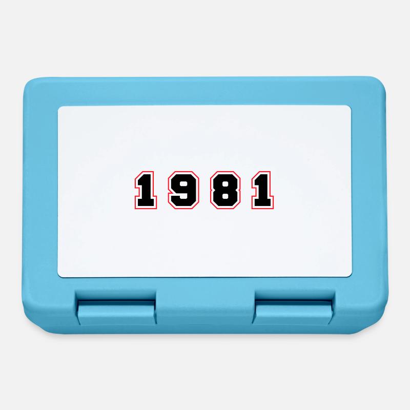 Numéro de l’année 1981 - Boîte à goûter - bleu saphir
