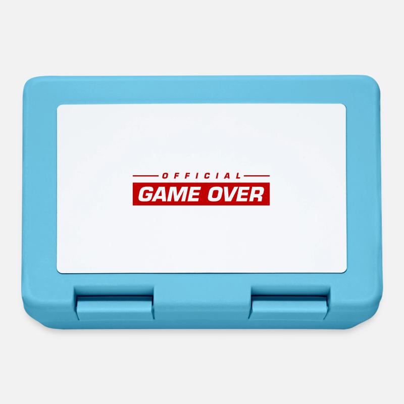 Citation Game Over - Boîte à goûter - bleu saphir