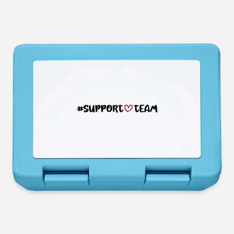 Support Team Herz - Brotdose - Saphirblau